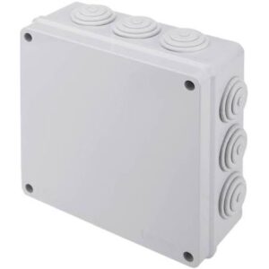 CAJA DE REGISTRO PLASTICA CON TAPONES 200X200X80